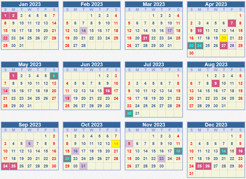 Free Printable 2023 Calendar South Africa with Public Holidays