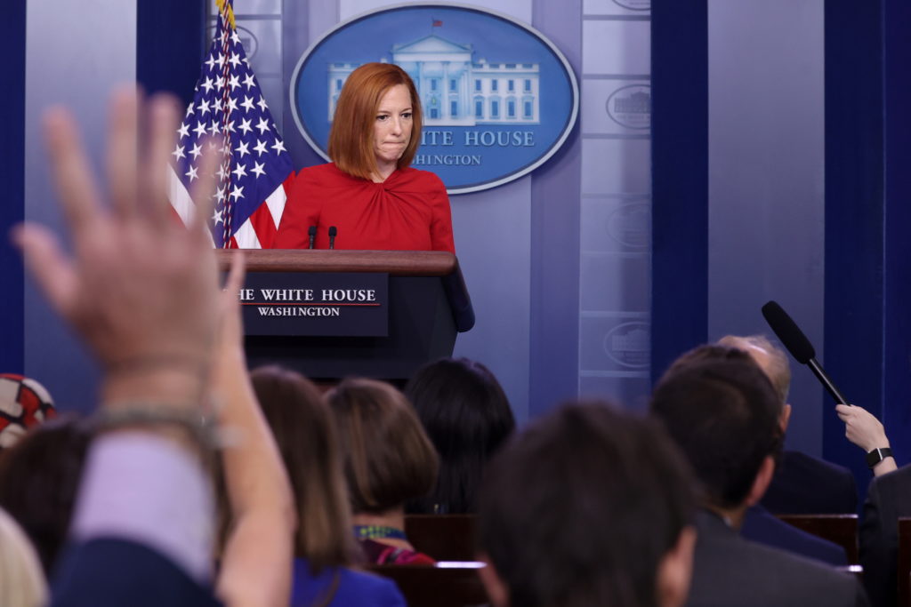 Jen Psaki holds White House news briefing